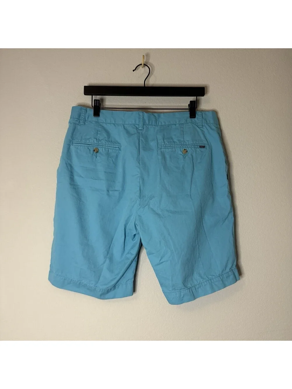 Polo Ralph Lauren Men’s Pima Cotton Shorts Turquoise Size 35 Flat Front